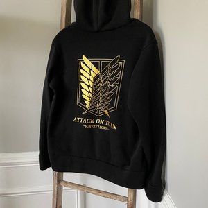 Attack on Titan Black Survey Legion Zip-Up Hoodie